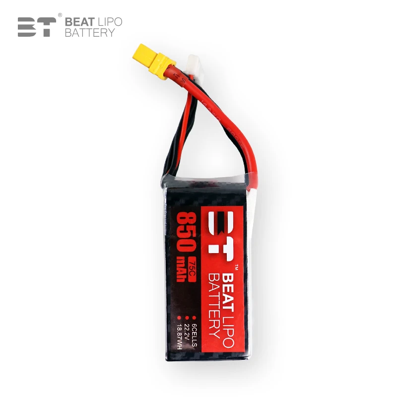 Upgrade 6s 22.2V 850mAh 75C LiPo Battery For RC Helicopter Quadcopter FPV Racing Drone Parts 22.2v Drones Battery With XT60 Plug