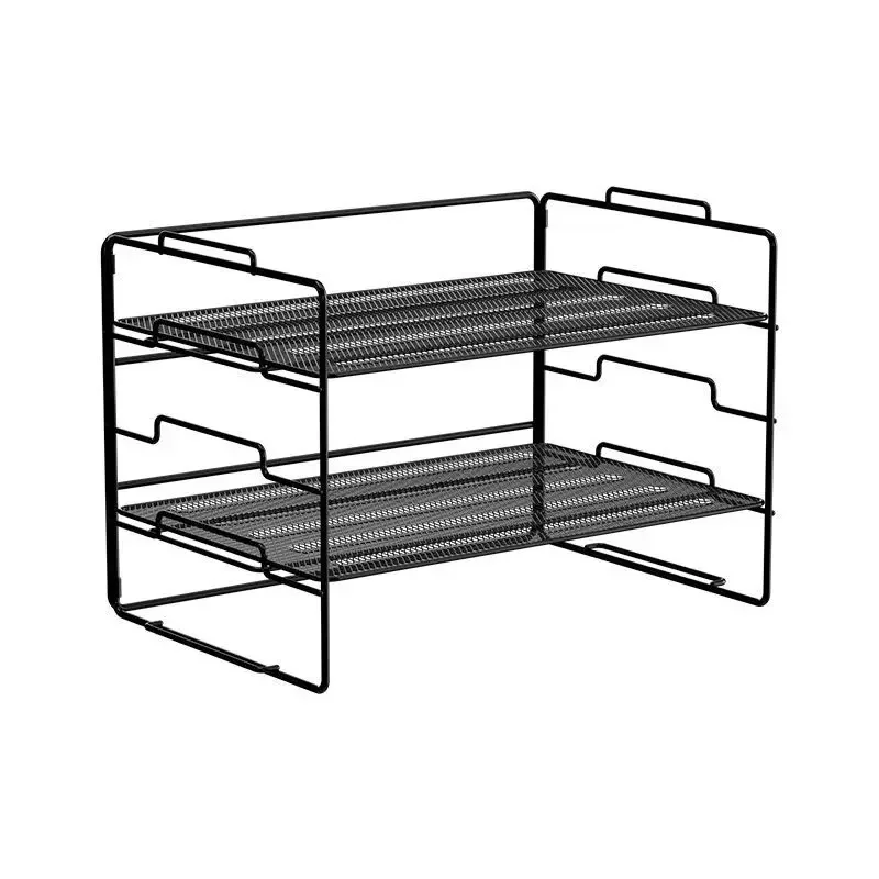 

New Multifunction Simple Bookshelf Office Desktop Storage Rack Table Multi-layer Desk Organize Metal Net Shelf Storage Box