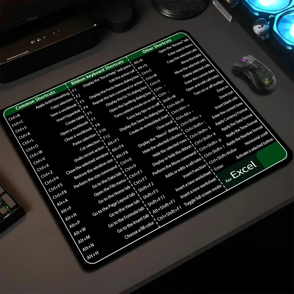 

Mac OS Shortcuts Mouse Pad Gaming Laptops Mousepad Gamer Carpet Keyboard Mat Desk Protector Anime Cartoon Mause Pads 40X45CM