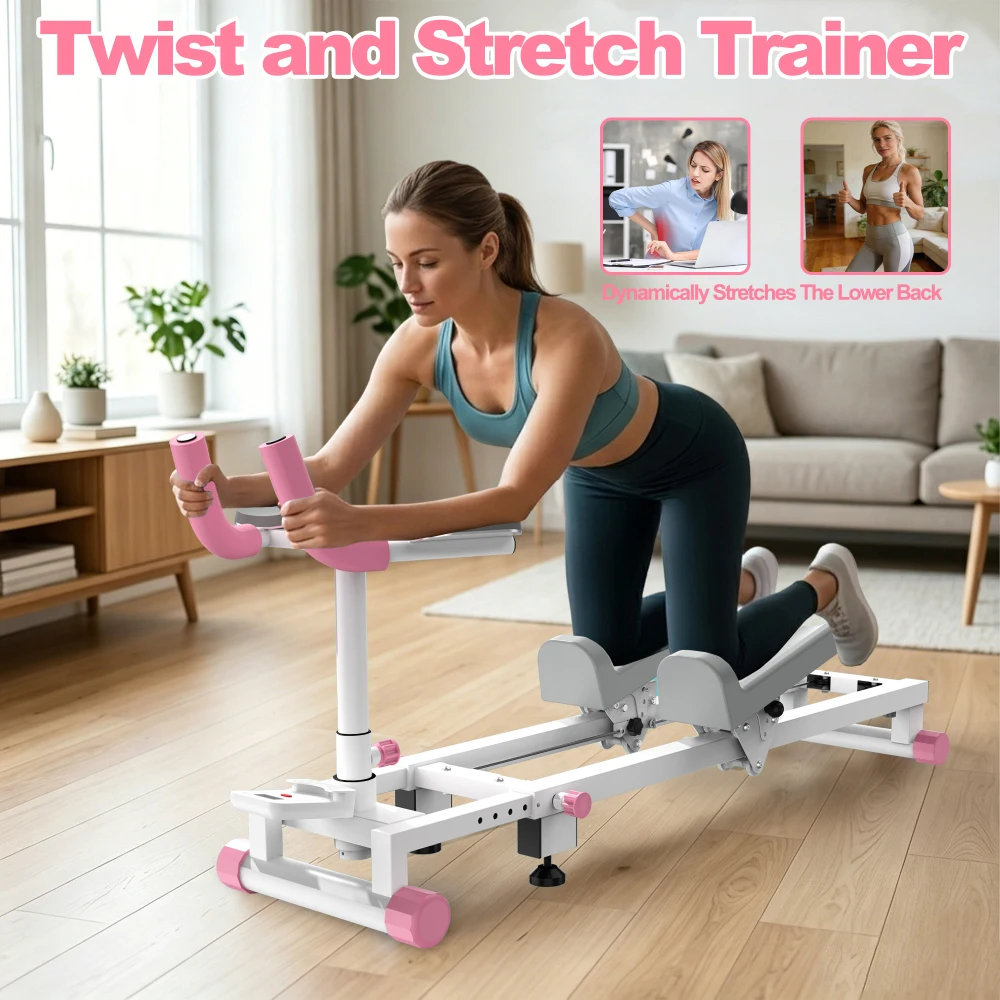 Adjustable Crawling Spinal Twisting and Stretching Trainer, Stable and Reliable Structure, Excellent Load-bearing Capacity, Easy Assembly, Portable, Space-saving, and Easy To Store. Ideal for Home Gyms, Offices, and Daily Core Training.