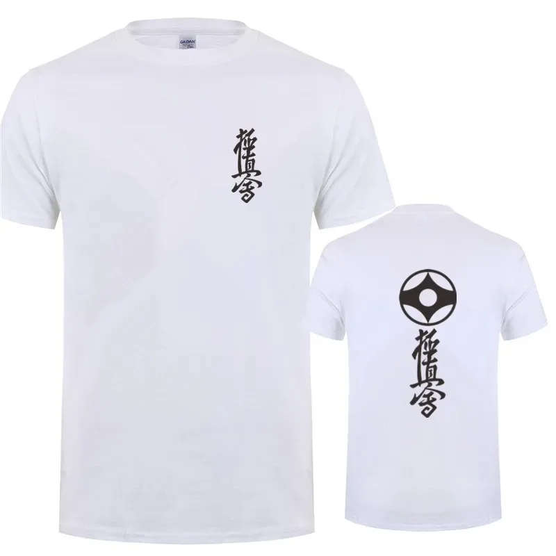 Summer Kyokushin Karate T Shirts Cool Printed Mens Short Sleeve Cotton Japan Karate T-shirt Man Funny Tee Shirt OT-602