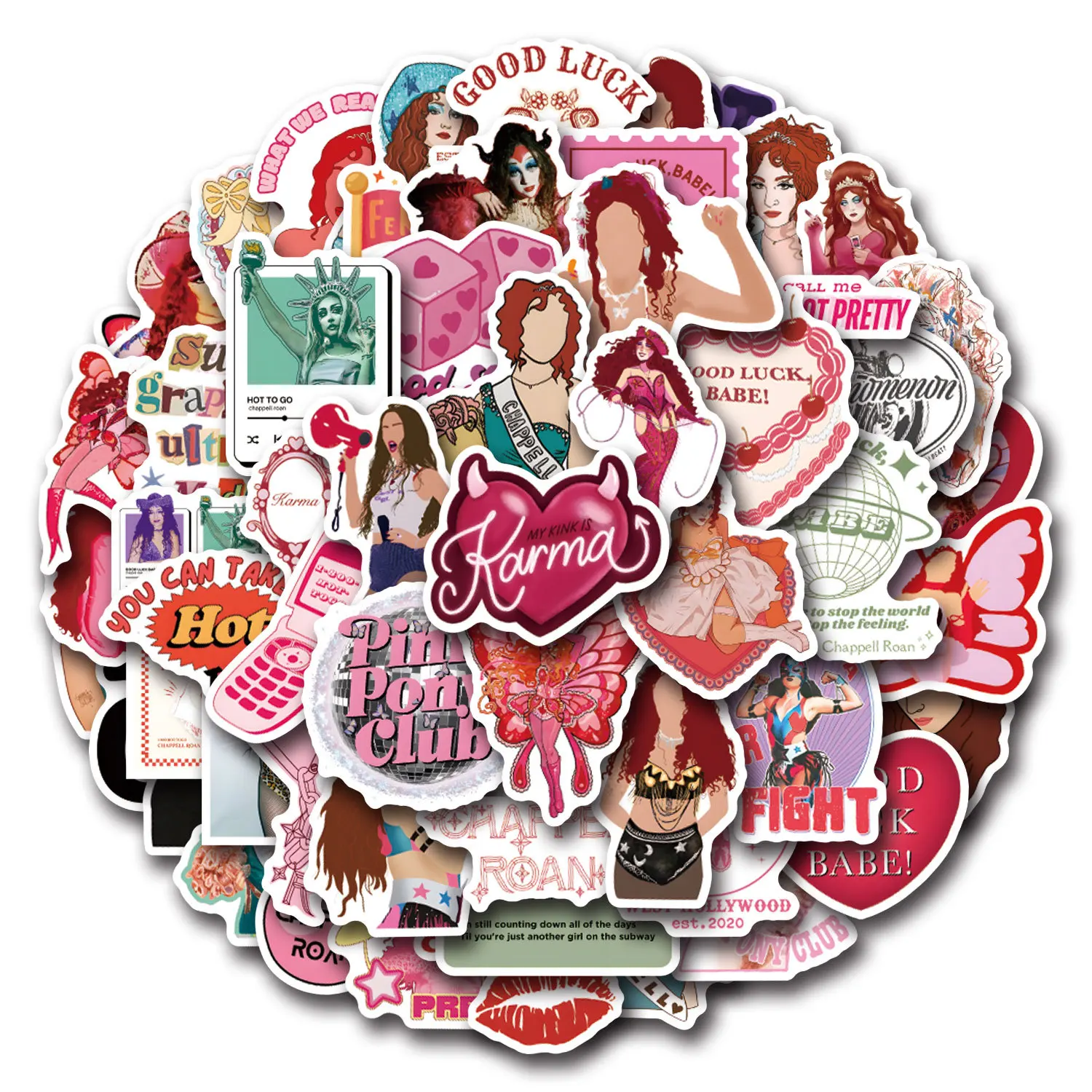 10/55PCS Chappell Roan Hot Zangeres Sticker Cartoon Fun Persoonlijkheid Creatieve Cool Decoratie Graffiti Decoratie Kinderen Speelgoed