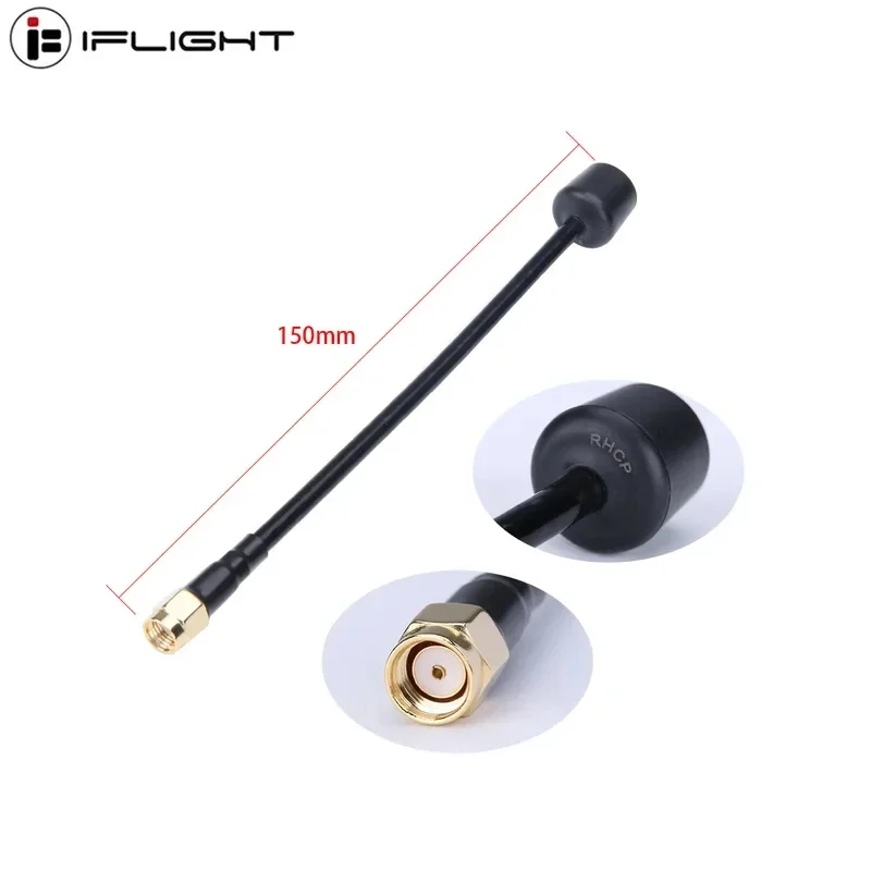 iFlight Albatross 5.8G 15CM SMA RP-SMA FPV Antenna 3Dbi 5000-6000MHz 150mm RHCP LHCP Long Space Line Antenna for FPV Drone Part