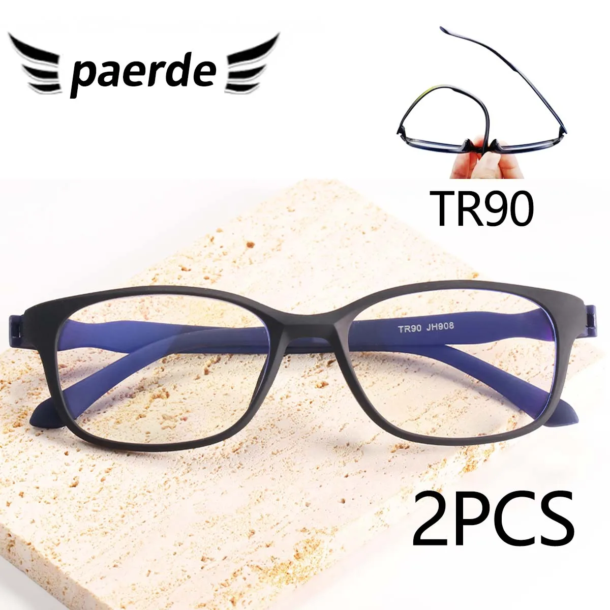 2 قطعة مكافحة الضوء الأزرق نظارات للقراءة الرجال النساء الشيخوخي نظارات + 1.0 إلى + 3.0 مكافحة التعب النظارات نظارات مع الإطار