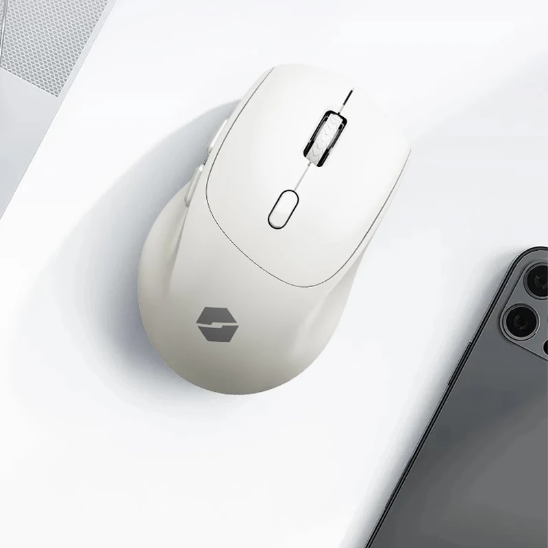 Mechrevo Yao M390 Wireless Office Mouse Long Range Dual Mode Paw3212 White Compact Silent Micro Motion Gaming Do Office Work