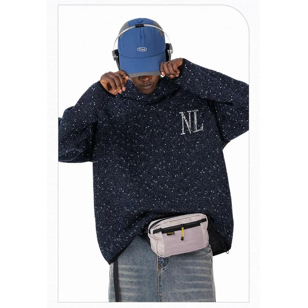 AOGZ الهيب هوب Harajuku عادية السماء المرصعة بالنجوم البلوز الرجال الأمريكية شارع العليا فضفاض قناع السترة هوديي البلوزات الخريف الشتاء