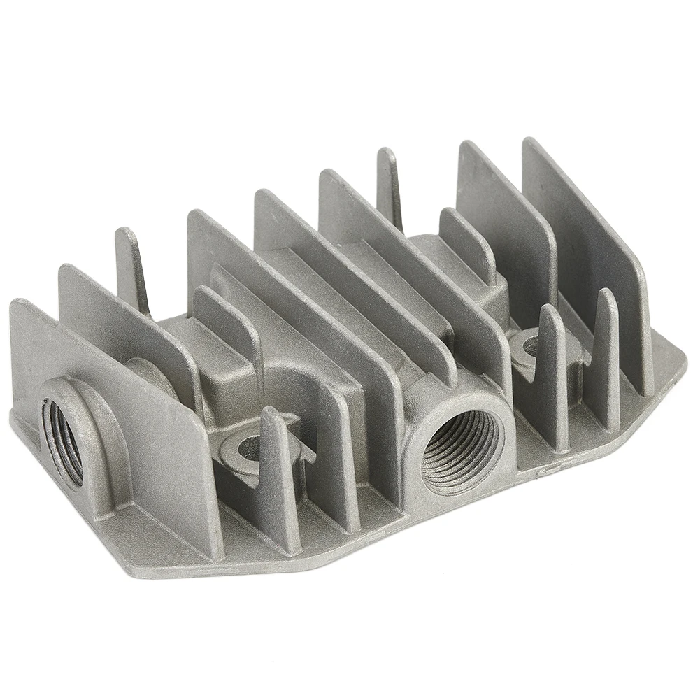 Air Compressor Parts Cylinder Head Garden Spare Parts Accessories Air Tools Alternatives Cast Aluminum for g1 2in Thread