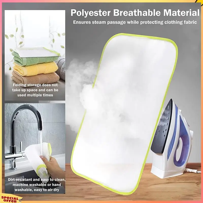 ABFI 15PCS Household Ironing Cloth 24X16in Over Ironing Board Hanger Pressing Cloth For Ironing Reusable