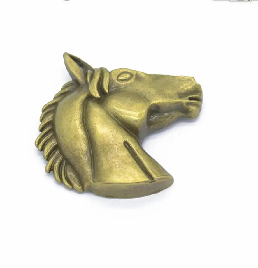 10pcs Charms Steed Horse Head 52*50mm Tibetan Bronze Silver Color Pendants Antique Jewelry Making DIY Handmade Craft F0720