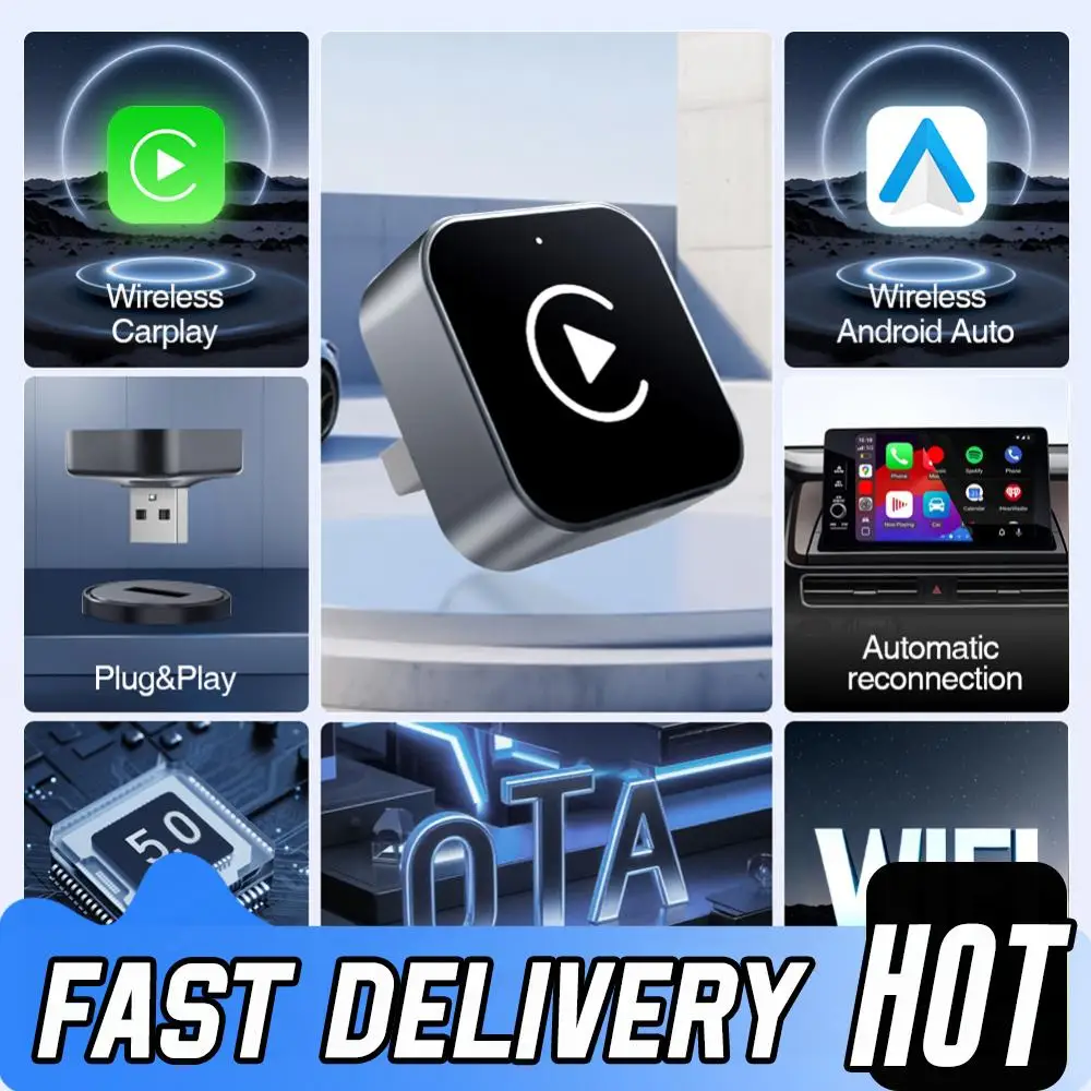 2in1 محول CarPlay اللاسلكي أندرويد السيارات AI صندوق ذكي سيارة نظام ذكي سيارة AI صندوق AI صندوق ذكي للسيارات المصنع السلكية #3