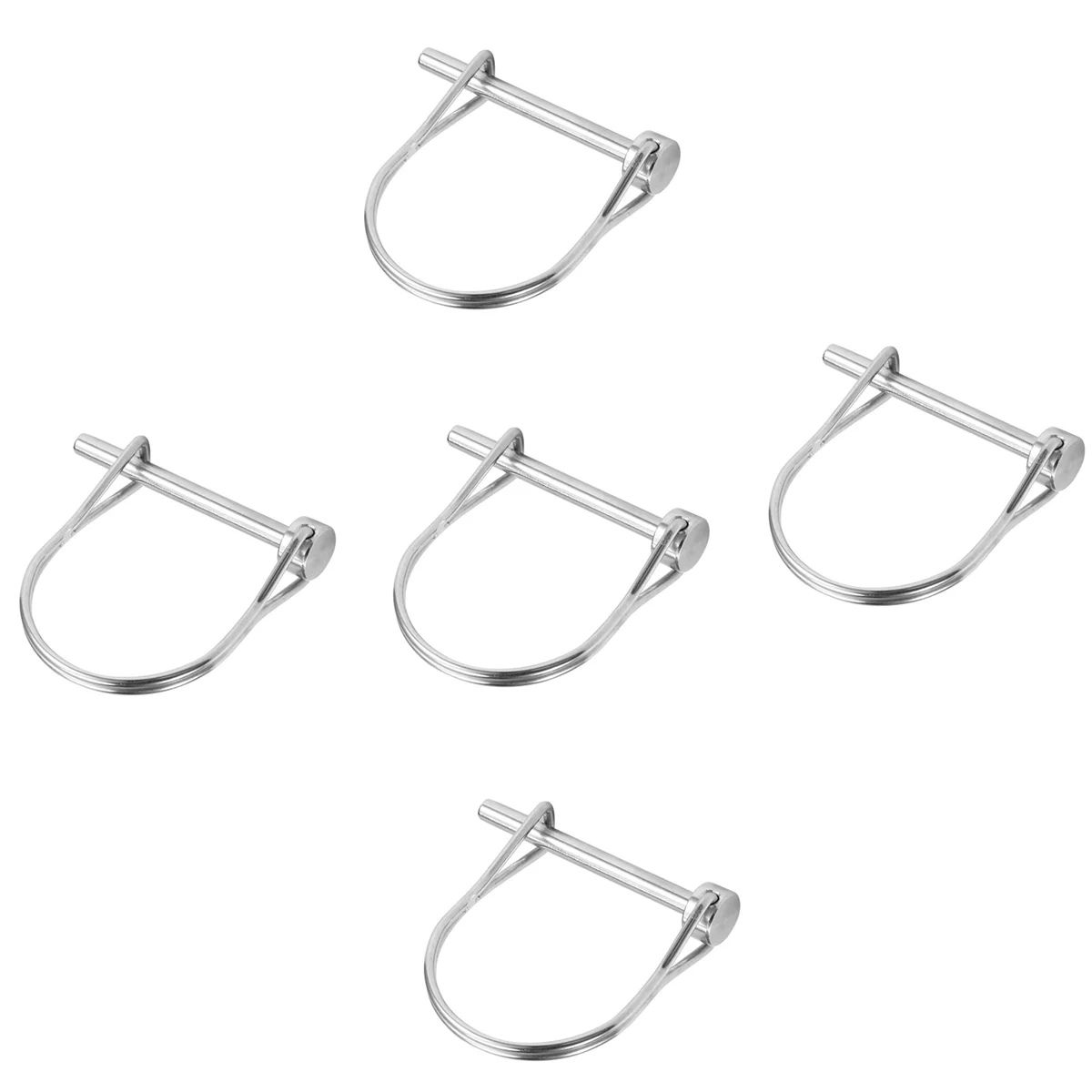 ABNJ 5 uds 4,8x50mm pasador de acero Arco D eje de alambre bloqueo Pin acoplador de seguridad retenedor remolques agrícolas barco de carga césped jardín