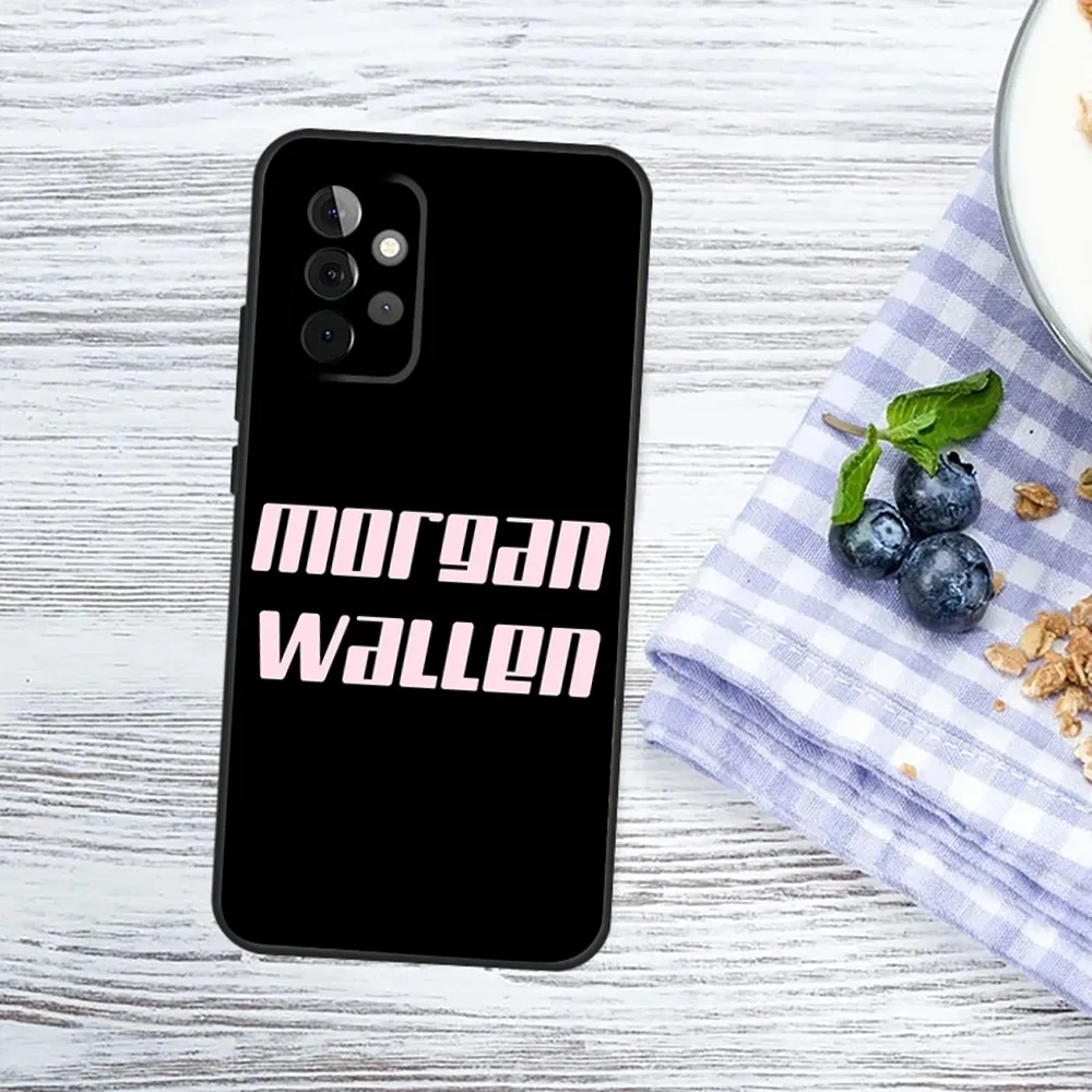 Singer M-Morgan W-Wallen Phone Case For Samsung Galaxy A13,A21s,A22,A31,A32,A52,A53,A71,A80,A91 Soft Black Phone Cover