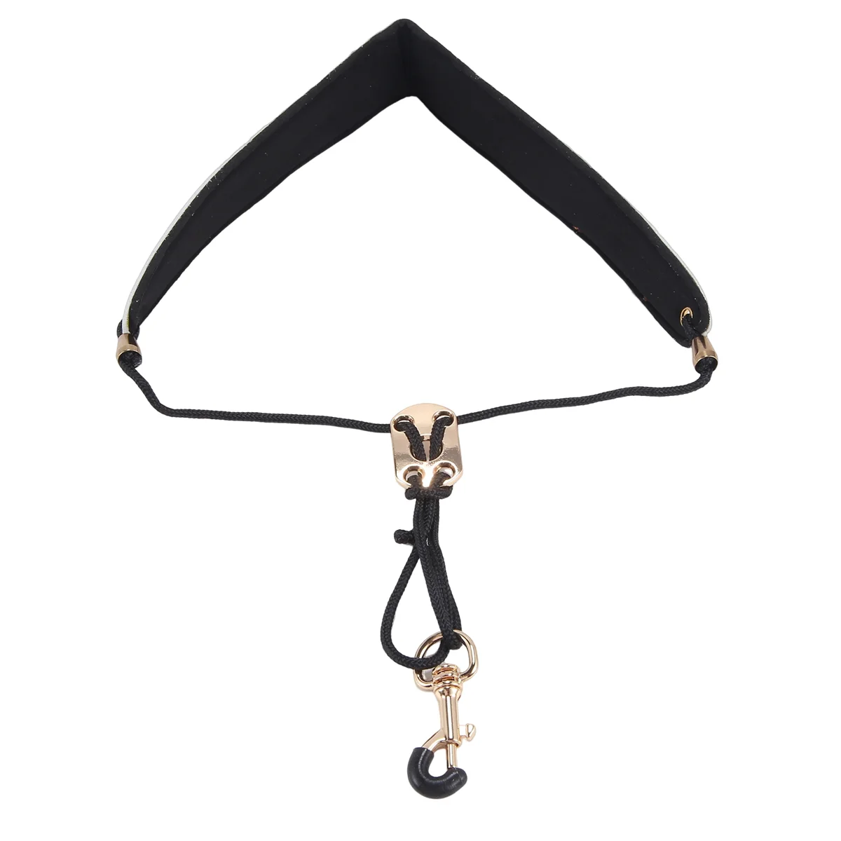 サックスネックストラップ、アルトサックスネックストラップ、クラリネットネックストラップホワイトレザーネックバンド、ホワイト+ブラックホット