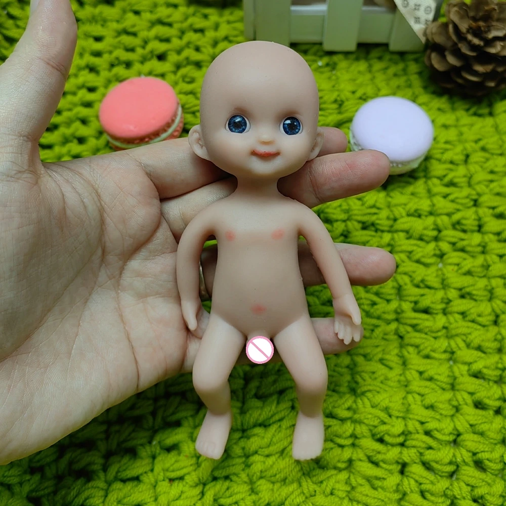 

WW1569 6inch 15cm 100g 100% Full Body Mini Silicone Reborn Baby Doll Unpainted Unfinished Realistic Dolls for Children Toys