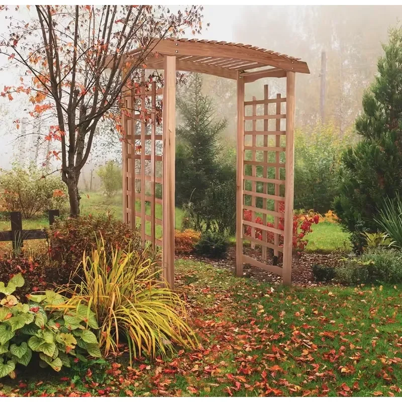 Customized Outdoor Greenhouse Decoration Garden Wooden Garden Trellis Handcrafted Wooden Trellis for Climbing Plants Outdoor
