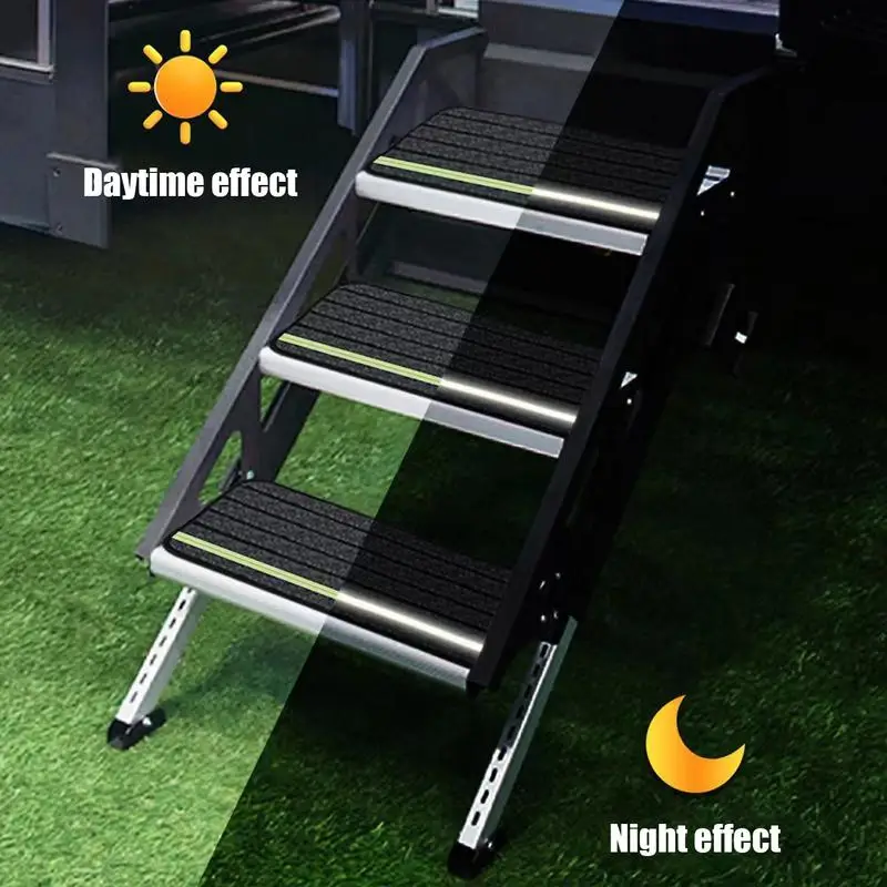 RV Step Rug Outdoor Step Mats Self-Adhesive Non-Slip Carpet Pad Dustproof Luminous For Home Deck Garage Outdoor Travel Truck