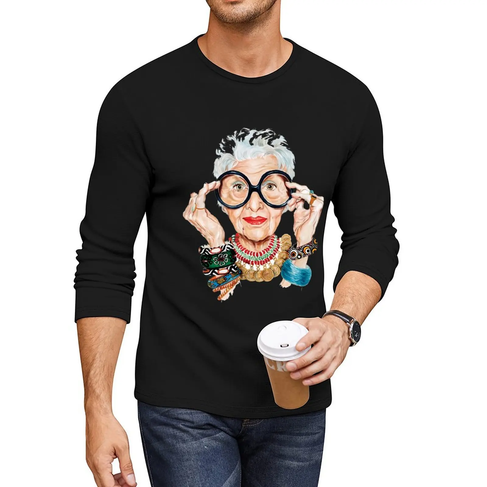 

Iris Apfel \t Long T-Shirt t shirt man anime mens graphic t-shirts big and tall