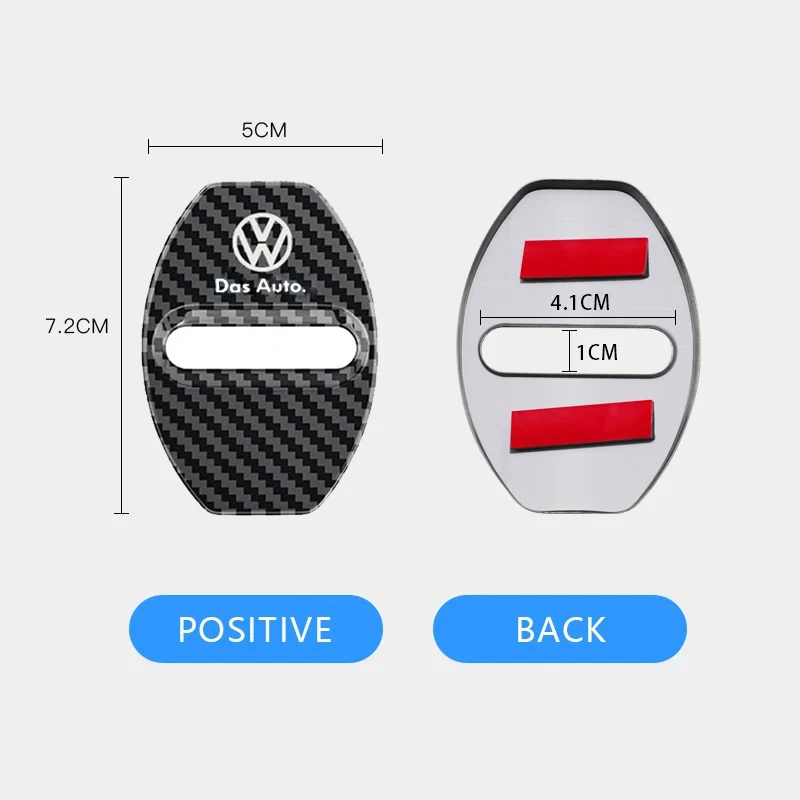 4pcs/set Car Door Lock Protective Cover Anti-scratch Sticker For Volkswagen VW Golf 4 5 6 7 Jetta Polo Caddy GTI Bora MK7 Beetle