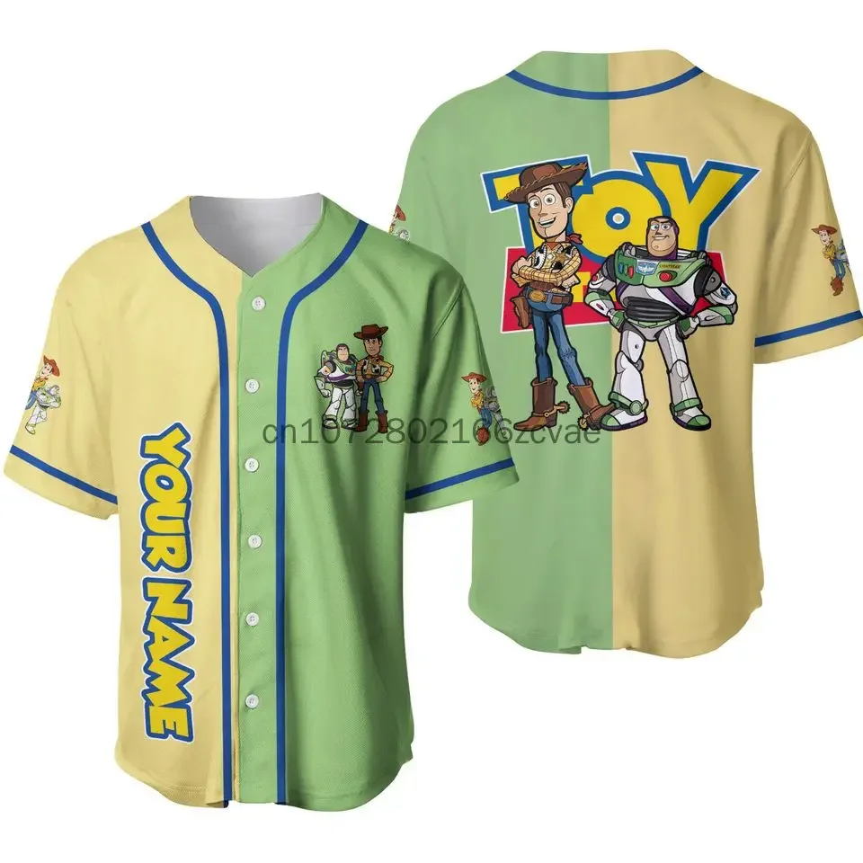 

Free Custom Toy Story Buzz Lightyear Baseball Jersey Streetwear FashionSummer Men's And Women's Short Sleeve Baseball shirt