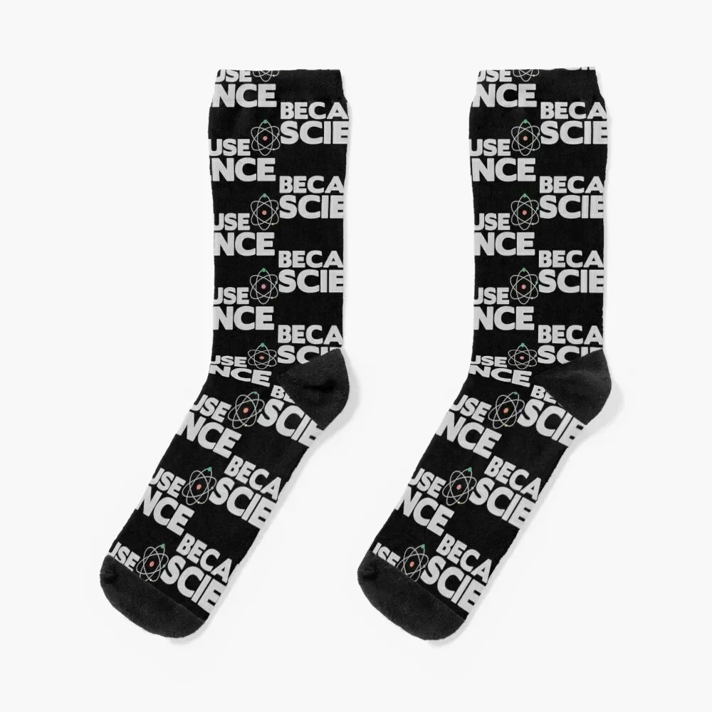 Because Science Socks hockey Stockings man anti slip football funny gift Men Socks Women's