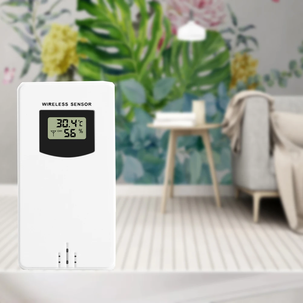 Digital Wireless Temperature and Humidity Sensor Hygrometer Electronic 433.92MHz Thermometer for FanJu Weather Station