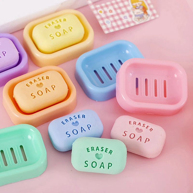 محايات الصابون لطيف طالب القرطاسية الفتيات حلوى لون المطاط لطيف مدرسة التموين قلم رصاص صغير ممحاة المعلم هدية ممحاة ملونة