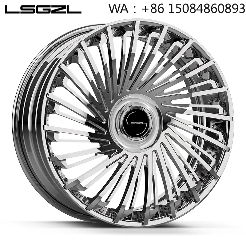 18-20 Inch 2-piece Custom Forged Passenger Car Wheels Multispec 5x112 5x120 5x127 Racing Auto Replacement Rim Accessories