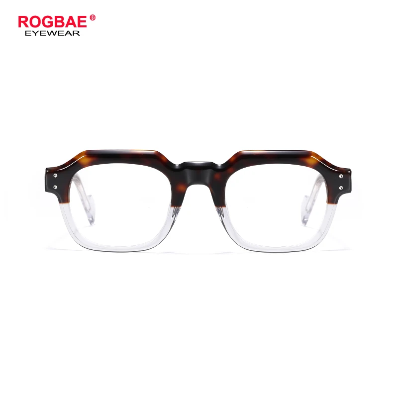 

ROGBAE европейский и американский дизайн ацетатные оправы для очков мужские R2560 винтажная оправа для очков женские брендовые очки