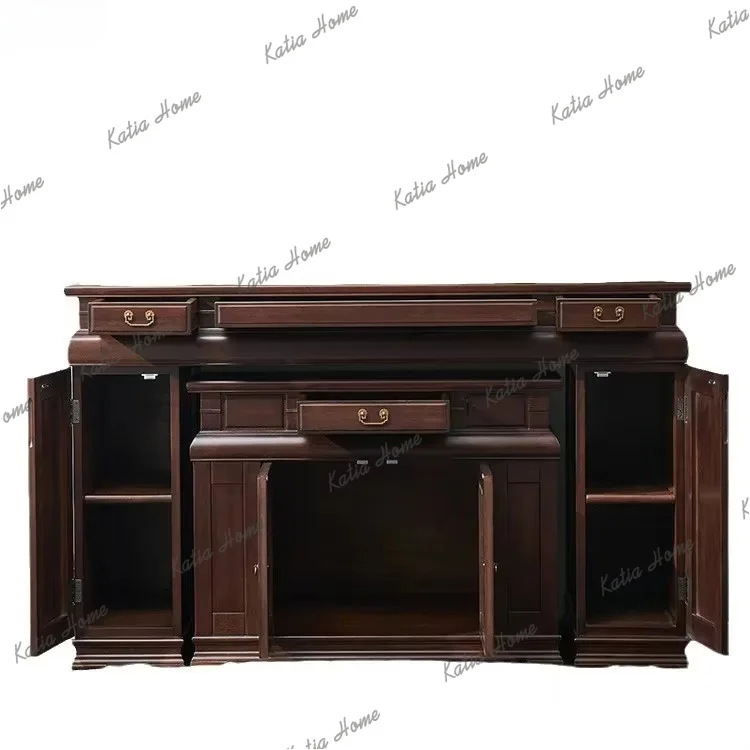 PG  Middle Hall Incense Table Buddha Table Simple Solid Wood Buddha Shrine Modern Household Offering Table