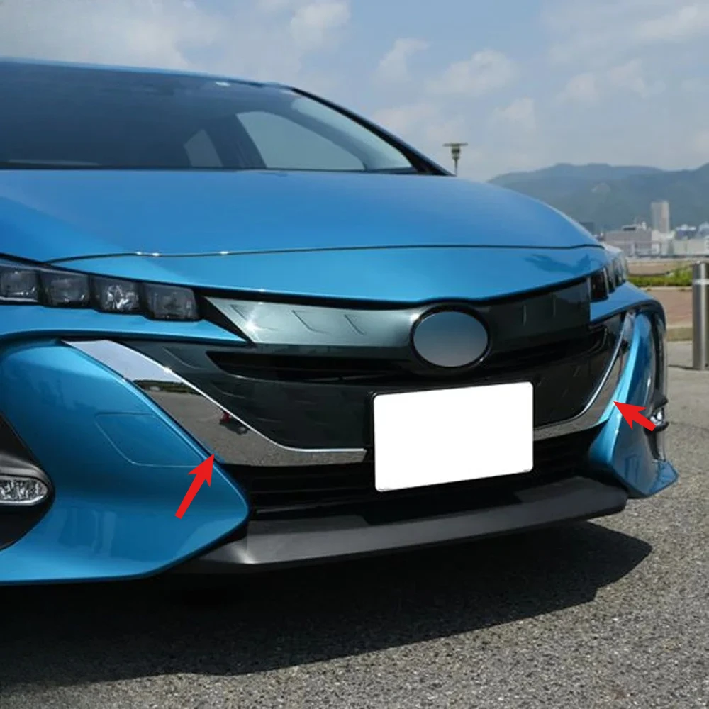 

Для Toyota Prius XW50 PHV 2016 2017 2018 2015-2021 украшения аксессуаров ABS хромированная передняя решетка крышка центральная сетчатая отделка
