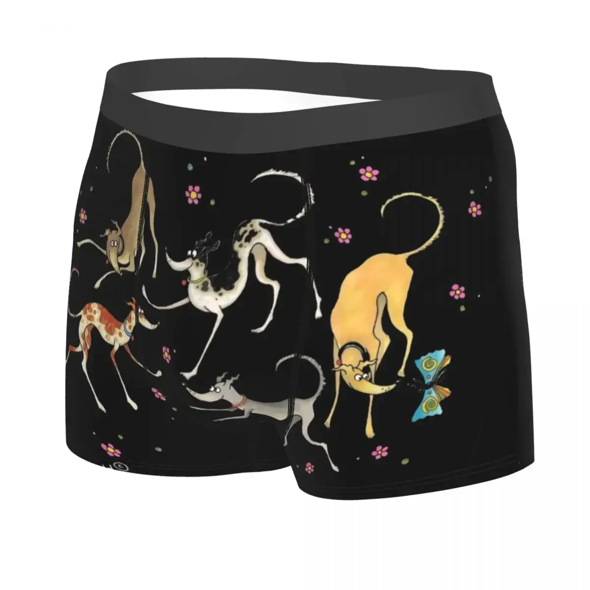 Custom Garden Party Greyhounds Lurcher Boxer Shorts For 3D Printed Whippet Sighthound Dog Underwear Panties Briefs Underpants