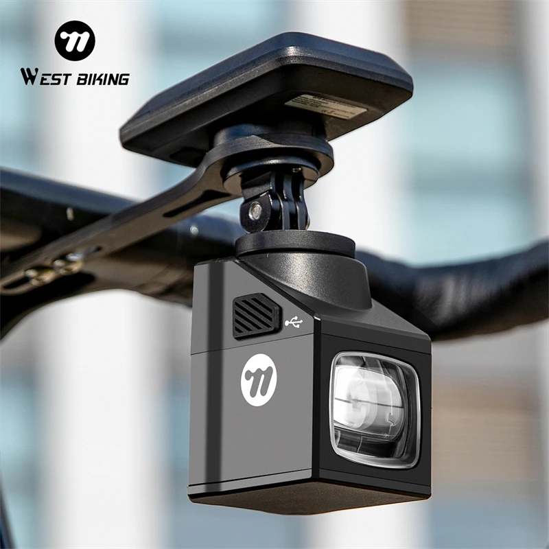 

WEST BIKING Bicycle Headlight 1600LM Wireless Remote Hoisting Cycling Light Type-C Charging Front Lamp MTB Road Bike Headlight