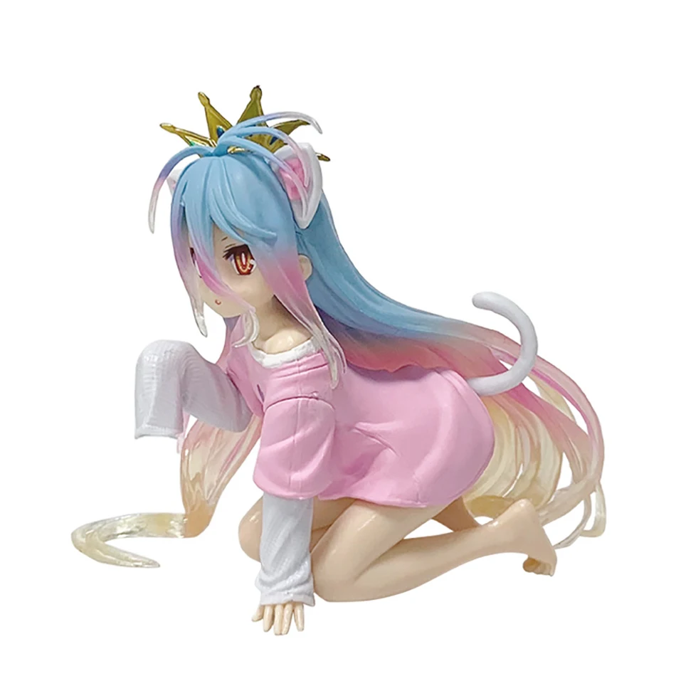 10 CM In Magazzino Orecchio di Gatto Shiro Figura Desktop Carino NO GAME NO LIFE Shiro Animazione Figure Ornamenti Collezione Modelli Giocattoli Regali