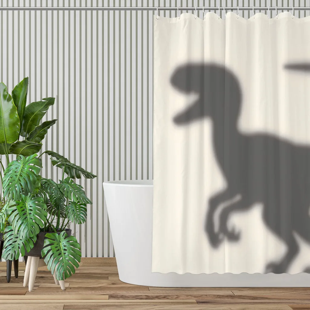 The Shower Bathroom Shower Curtains Dinosaur Waterproof Partition Unique Home Decor Bathroom Accessories