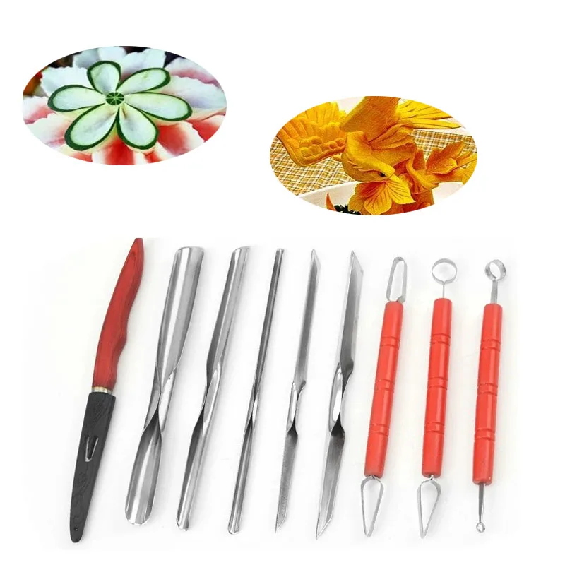 

9-piece Food Carving Knife Set Hotel Chefs 'special Food and Vegetable Carving Knife Beginners