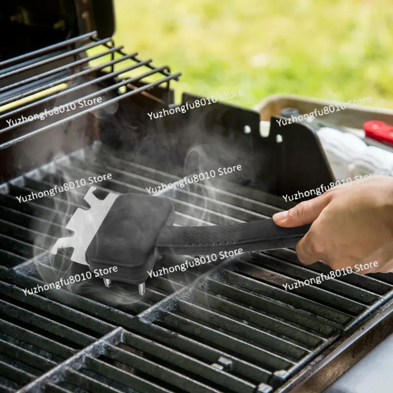 BBQ Grill Cleaning Brush 304 Stainless Steel Wire Exposed Brush Head Grill Grill Cleaning Brush