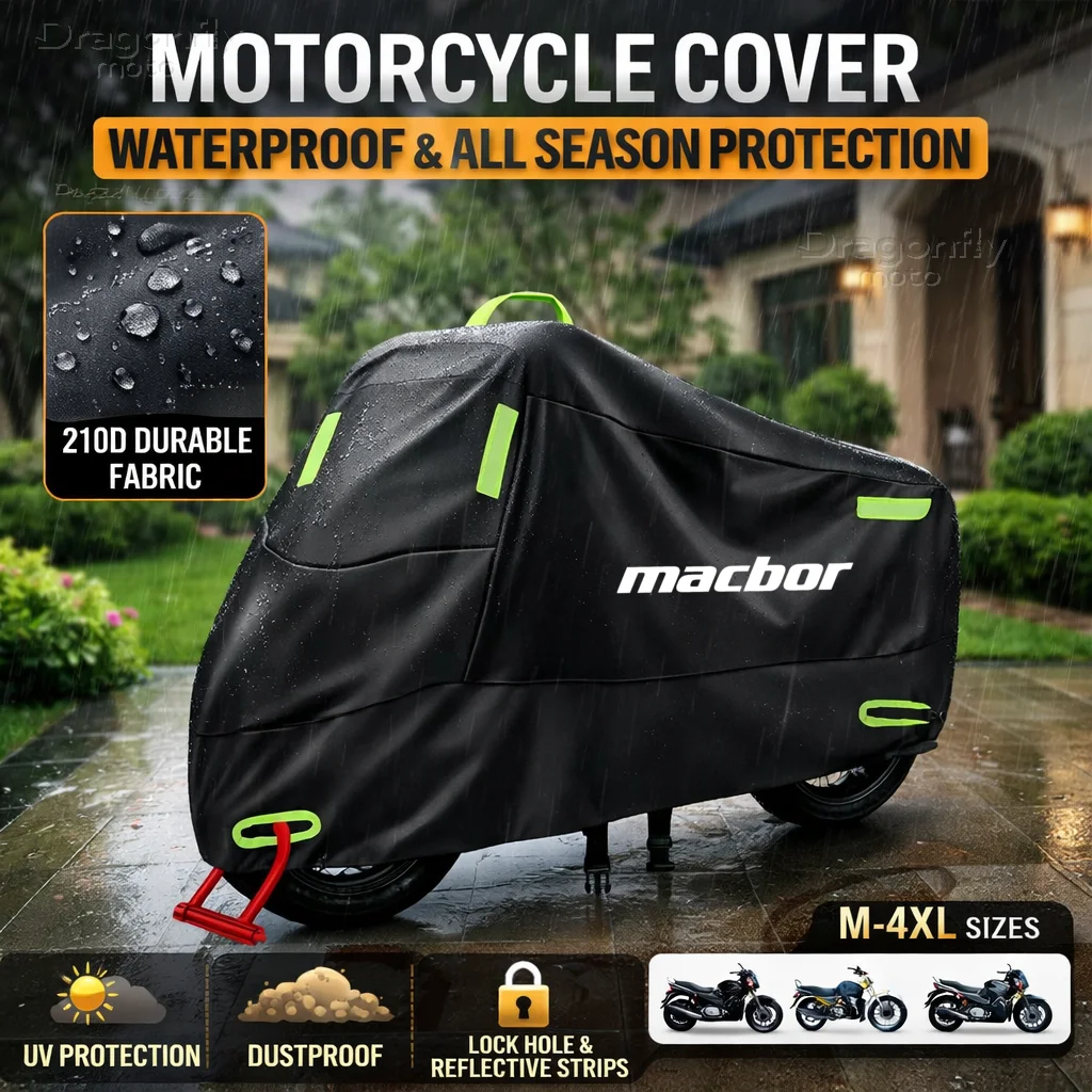 

For Macbor Montana XR1 XR5 500 Rockster flat 125 Eight Mile Motorcycle Cover Waterproof Outdoor Scooter UV Protector Rain Cover