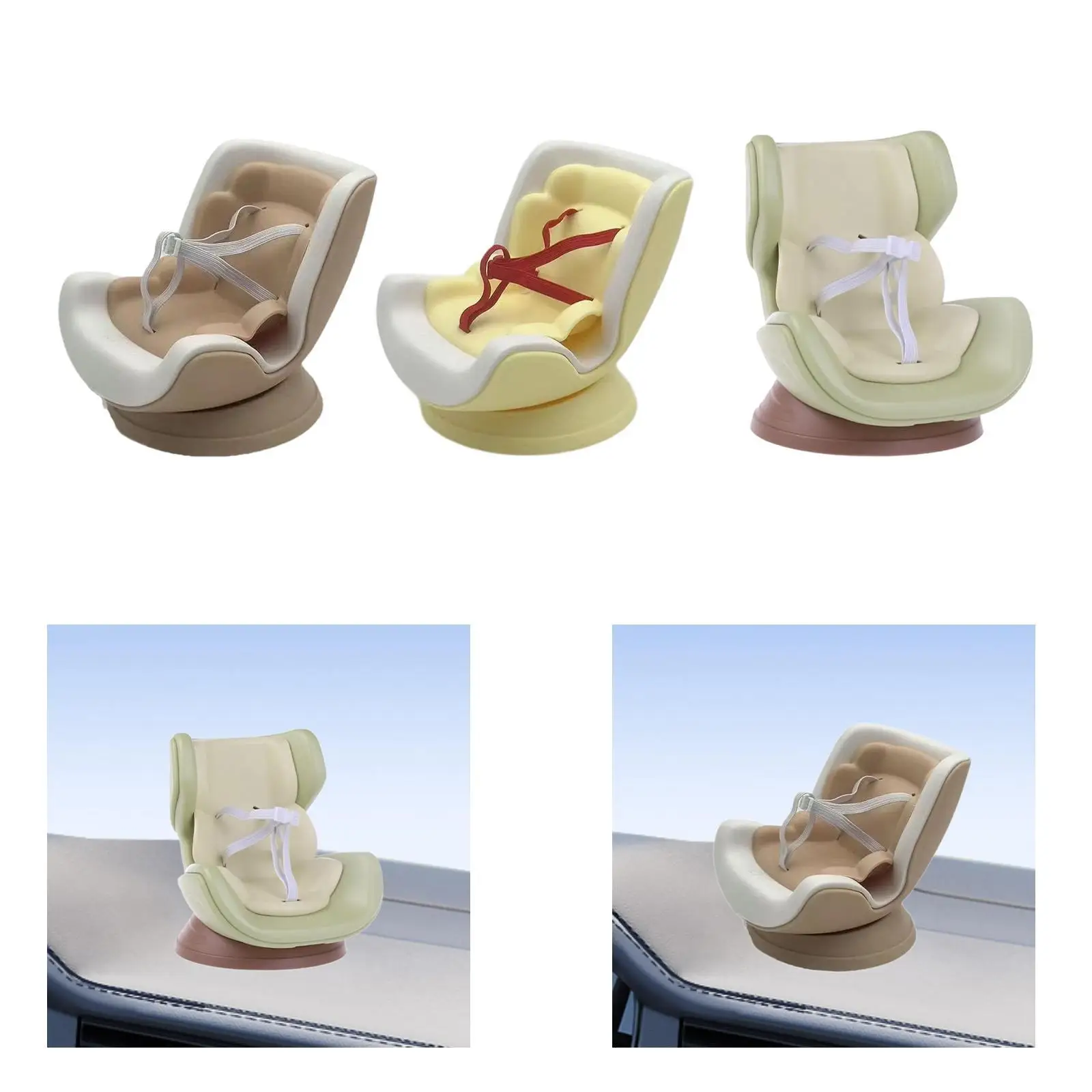 حامل مقعد السيارة للدمى، ديكور داخلي للسيارة، للعرض على سطح المكتب