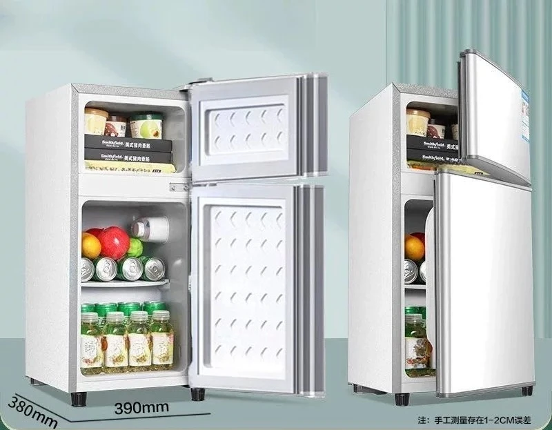 Energy-efficient two-door mini refrigerator - ideal for home, dorm, or rental properties - energy saving, cooling & freezing