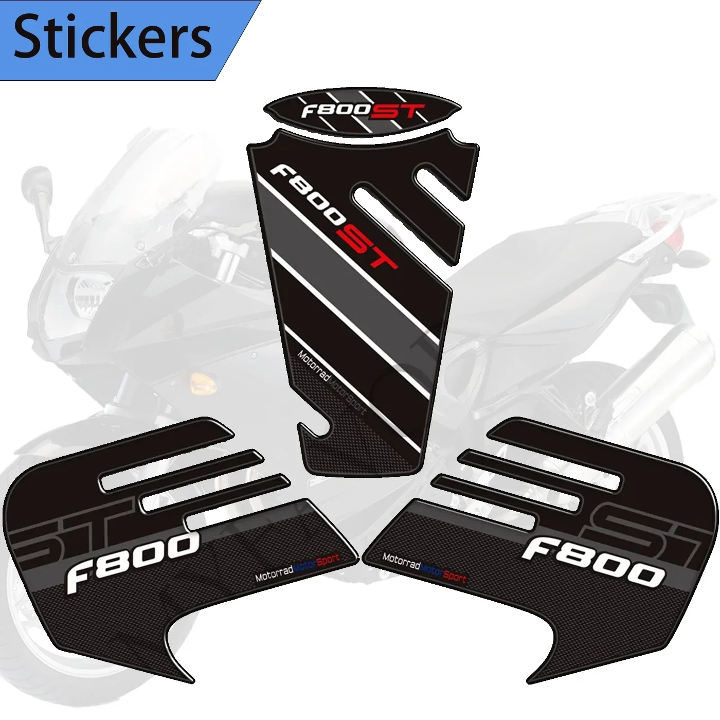 

For BMW F800ST F800 F 800 S ST Motorcycle Decals Tank Pad Grips Protection Protector Gas Fuel Oil Kit Knee