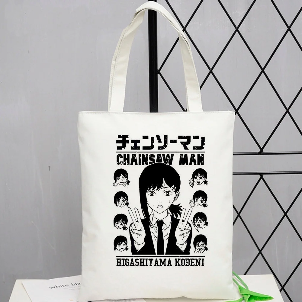 Chainsaw Man tote bag sac cabas totebag shopping foldable woman