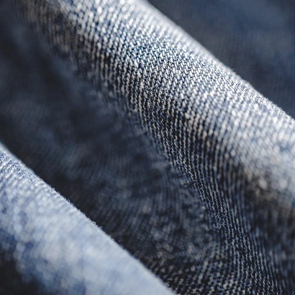 Maden Jeans Graffiti azzurri con inchiostro Splash per uomo Pantaloni da registrazione a gamba dritta lavati con texture fiammato da 9,2 OZ Jeans streetwear autunnali