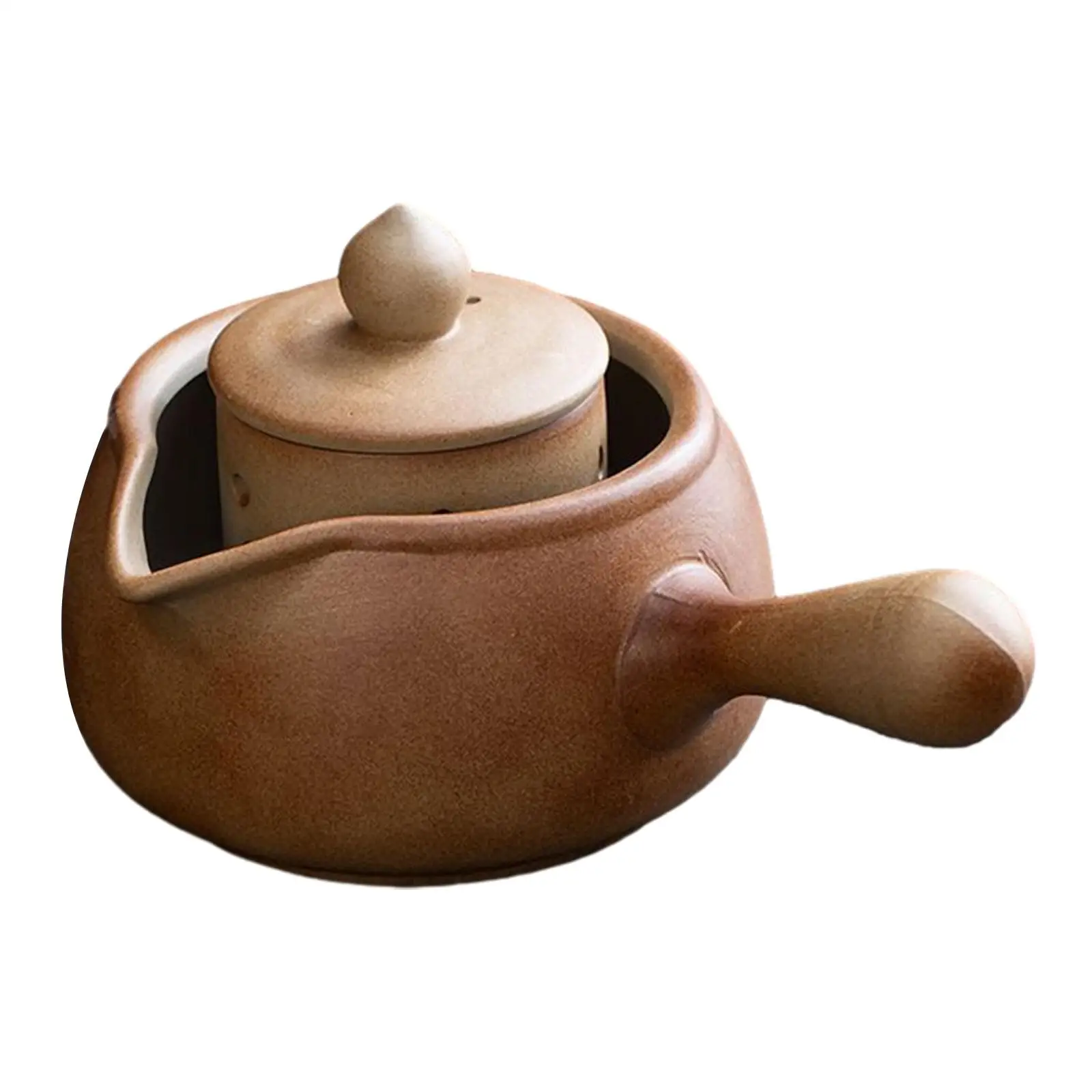 Ceramic Teapot Tea Maker Kettle Tea Infuser Porcelain Tea Pot for Picnic Boiling Hot Water Outdoor Restaurant Hotel