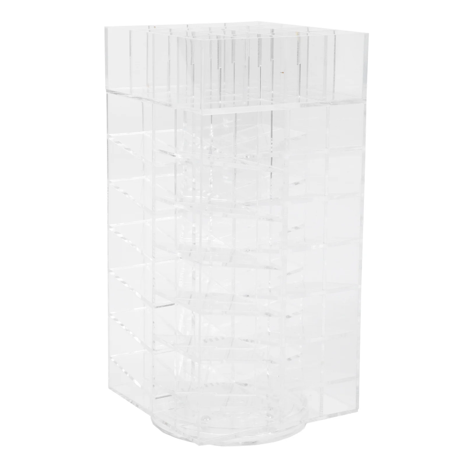 

1pc 64-Hole Rotating Acrylic Display Stand Desktop Organizer Lipstick Holder Rack Brush Holder Table Lipstick Organizer