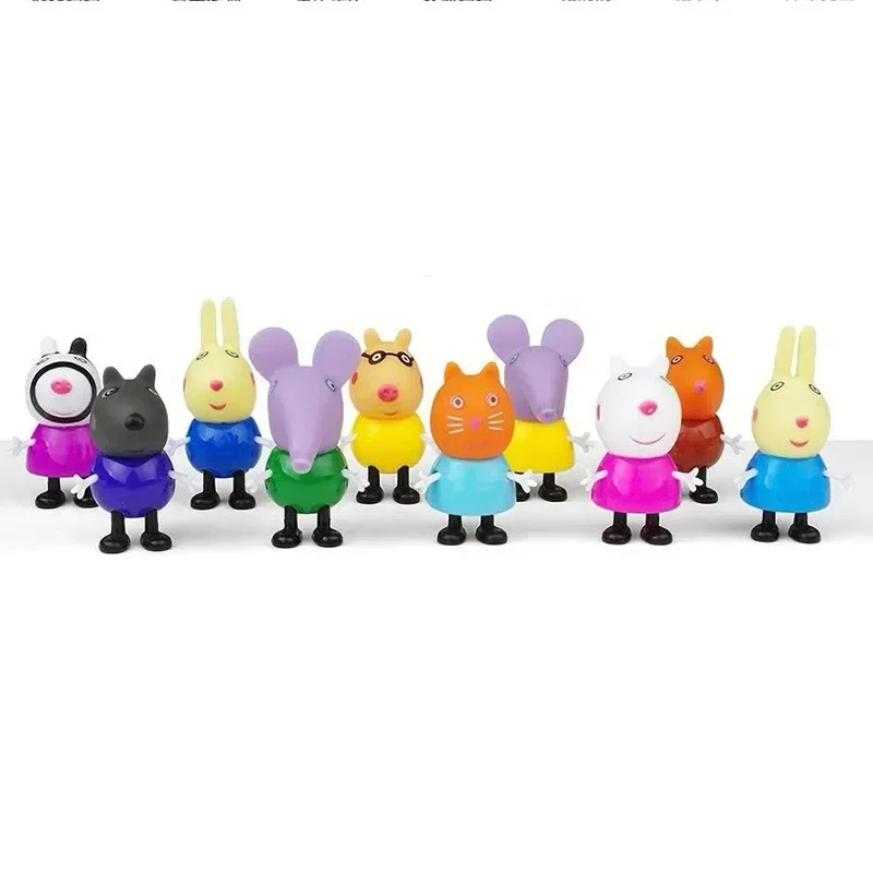 Children\'s Peppa Pig Series Doll Toys George and Friends Animal Pig Family Party Action Doll Model Boys and Girls Festival Gift