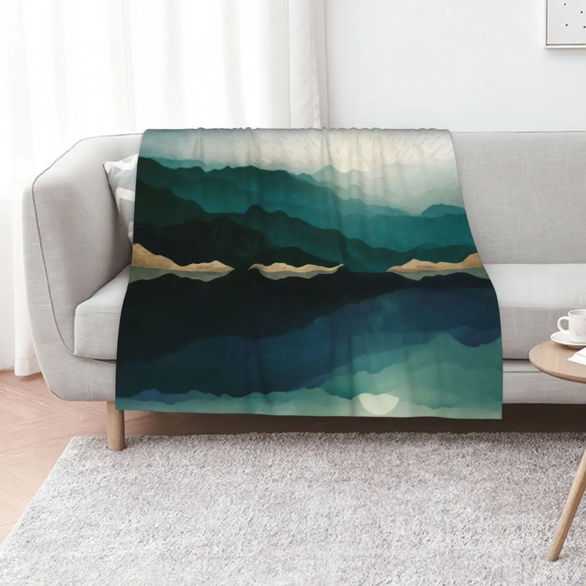 Waters Edge Reflection Throw Blanket Multi-Purpose Blankets Sofas Of Decoration Warm funny gift blankets ands manga Blankets