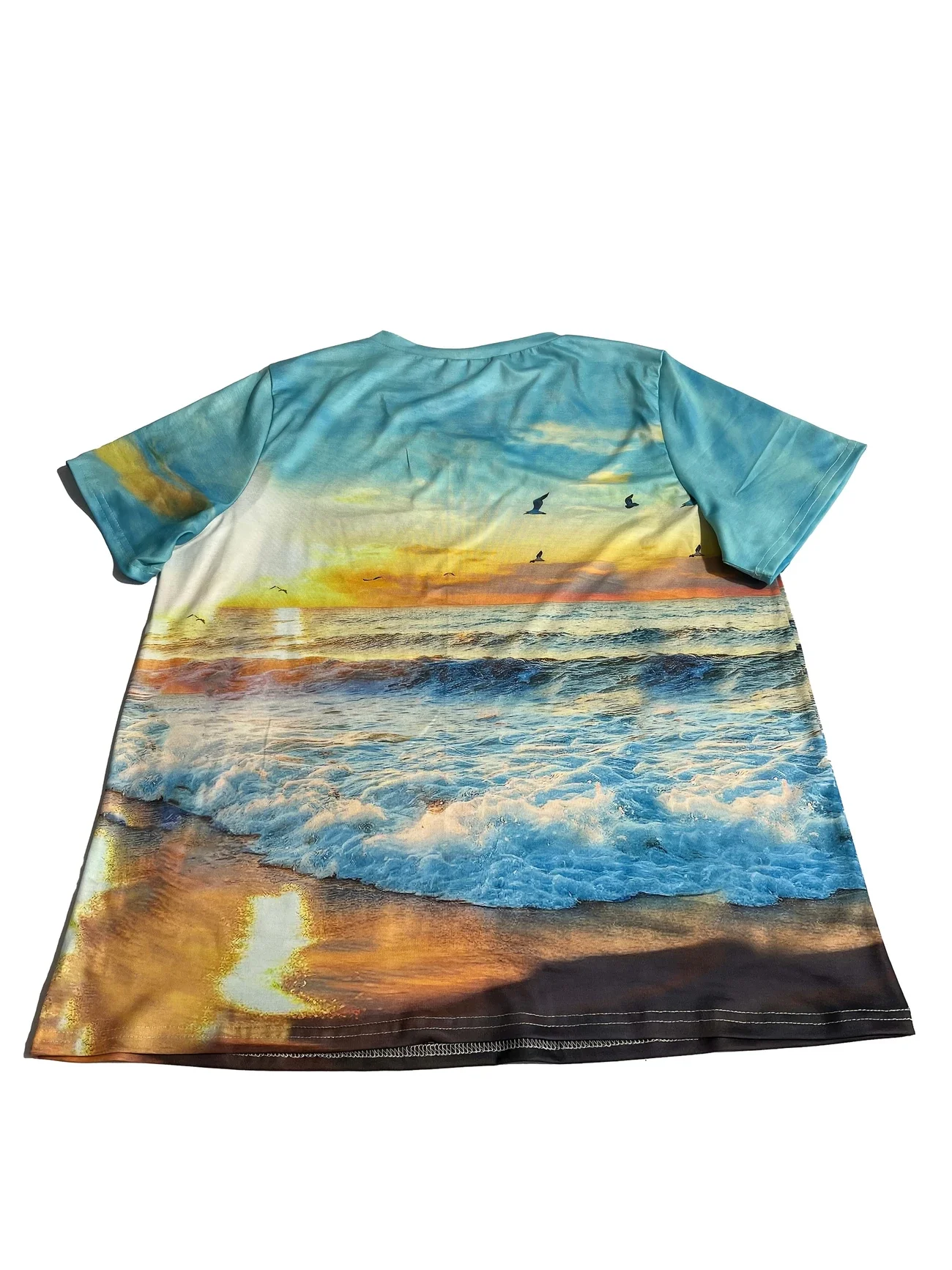 حجم كبير 1XL-5XL المرأة موضة الخامس الرقبة تي شيرتات قصيرة الاكمام السيدات عادية تي شيرتات قصيرة الاكمام بلايز #2