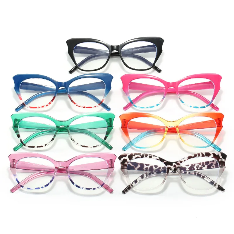 Cat Eye Shape Women\'s Glasses Frames Fashion Blue Light Blocking Eyeglass Frames European American Stylish Women\'s Glass
