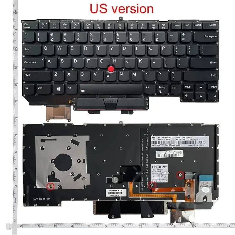 Imagem -06 - Teclado para Notebook dos Eua para Lenovo x1 Carbono 4th 2023 x1 Carbono 5th 2023 x1 Carbono 6th 2023 x1 Carbono 7th2023 x1 Carbono 8th 2023