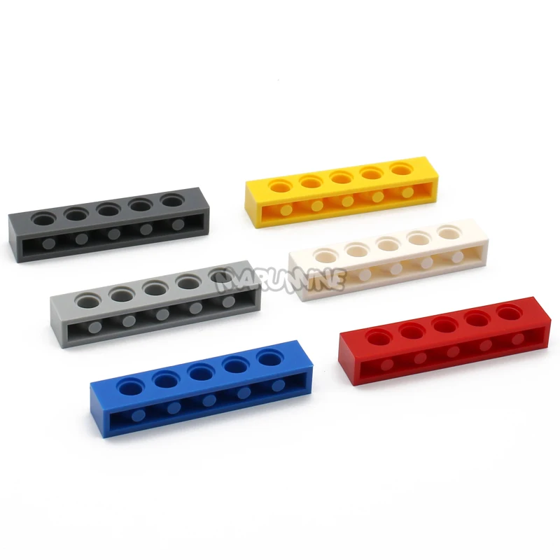 Marumine Technology MOC Brick 15 sztuk 1x6 z 5 otworami mechaniczny Model Building Blocks akcesoria części kompatybilne z 3894